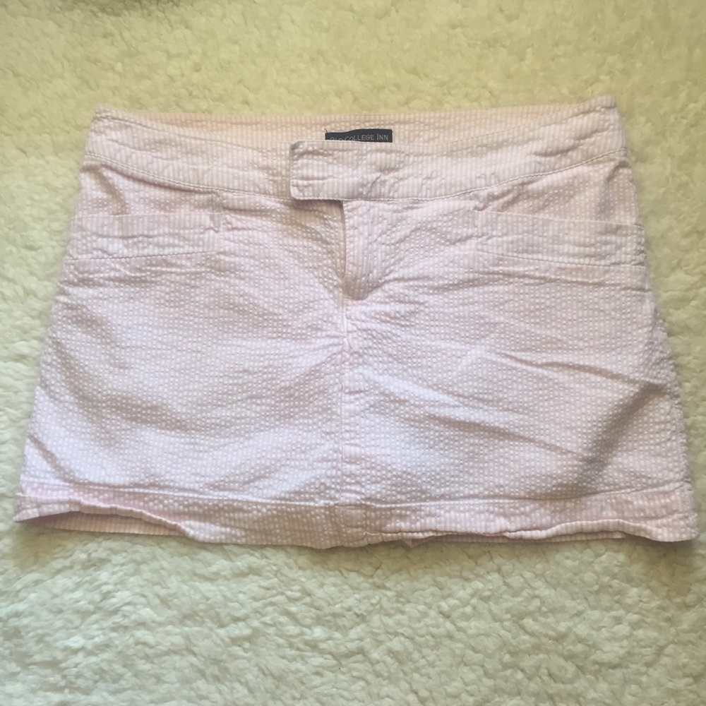Seersucker skort skirt short combination